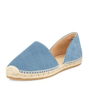Jimmy Choo Dreya Denim Leather d'Orsay Espadrille